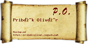 Pribék Olivér névjegykártya