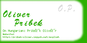 oliver pribek business card